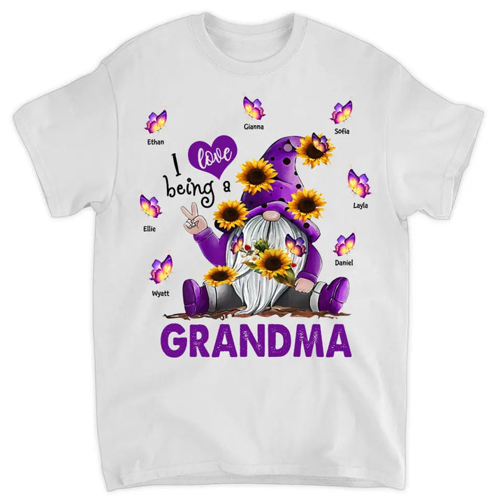 Personalized T-shirt - Gift For Grandma - I Love Being A Grandma ARND036