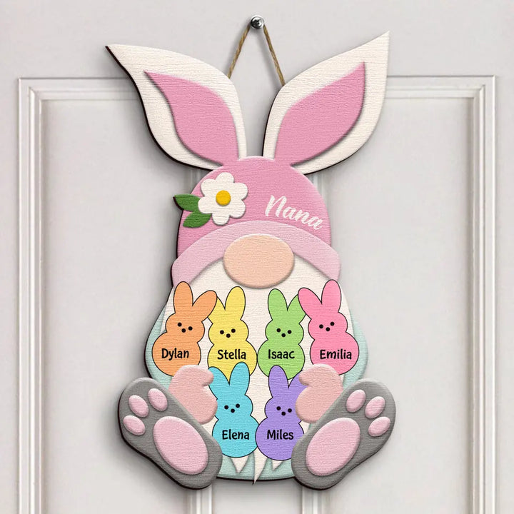 Grandma's Peeps - Personalized Door Sign - Easter Gift For Grandma