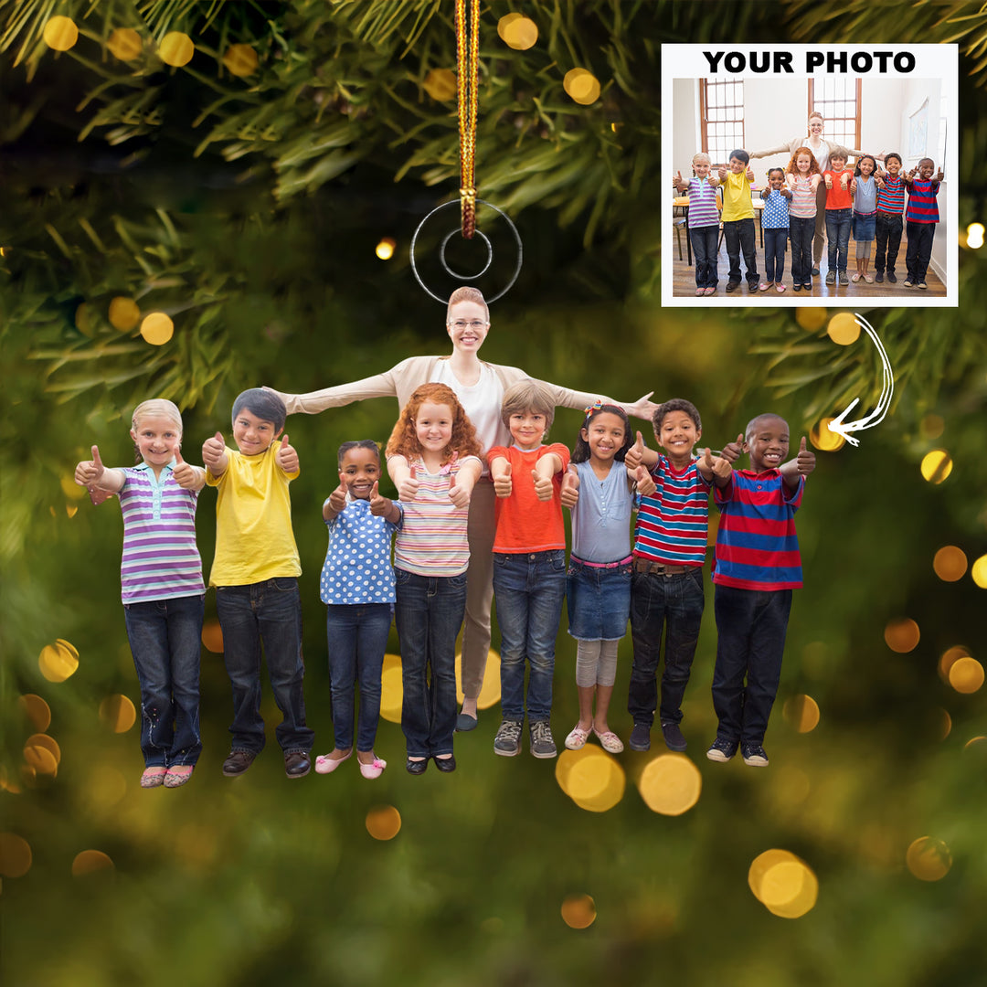 Inspire Always - Personalized Photo Mica Ornament - Christmas Gift For Teachers