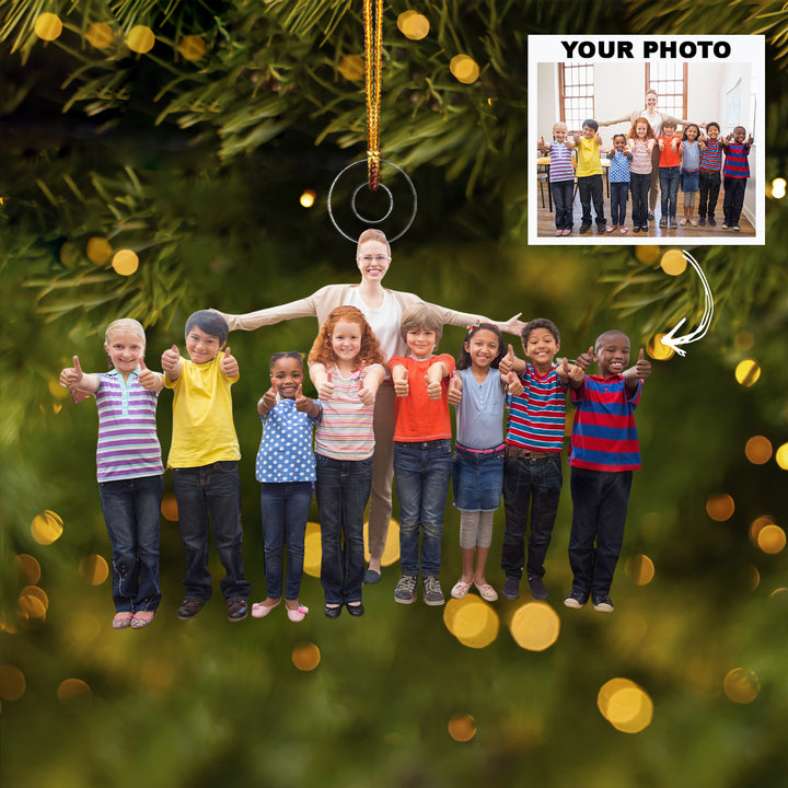 Inspire Always - Personalized Photo Mica Ornament - Christmas Gift For Teachers