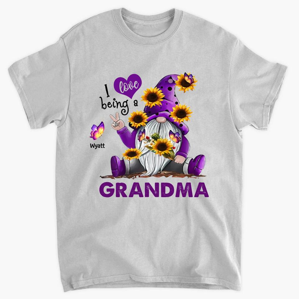 Personalized T-shirt - Gift For Grandma - I Love Being A Grandma ARND036