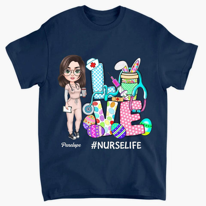Love Nurse Life Easter - Personalized T-shirt - Easter Gift For Nurse