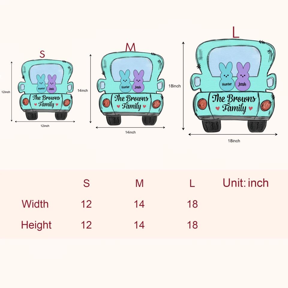 Easter Family Peeps - Personalized Door Sign - Easter Gift For Family