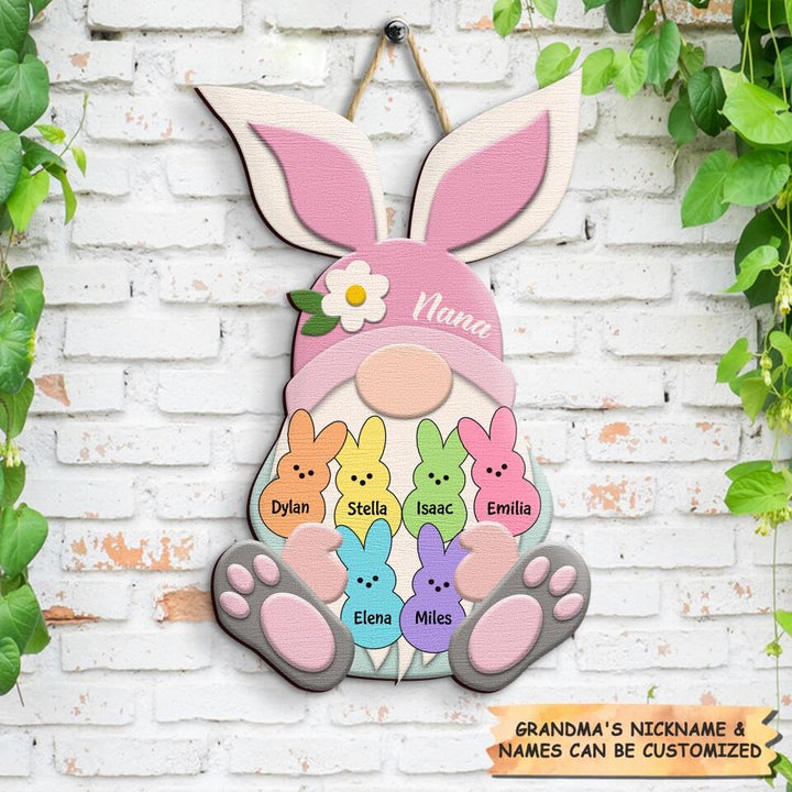 Grandma's Peeps - Personalized Door Sign - Easter Gift For Grandma