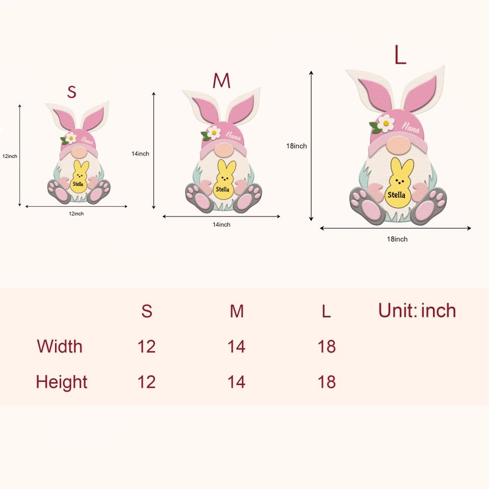 Grandma's Peeps - Personalized Door Sign - Easter Gift For Grandma