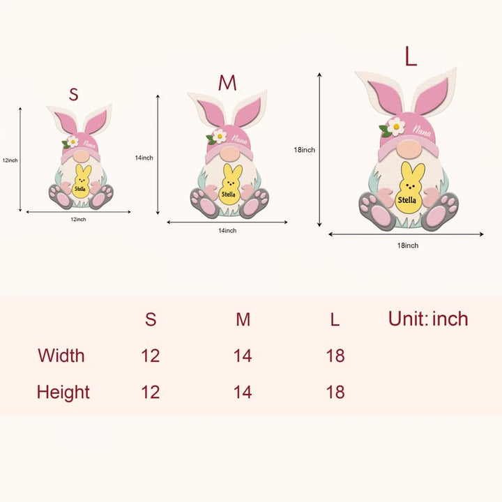 Grandma's Peeps - Personalized Door Sign - Easter Gift For Grandma