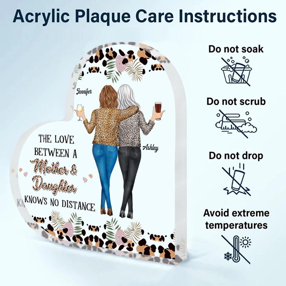 Personalized Heart-shaped Acrylic Plaque - Gift For Mom - Mom I Love You ARND018