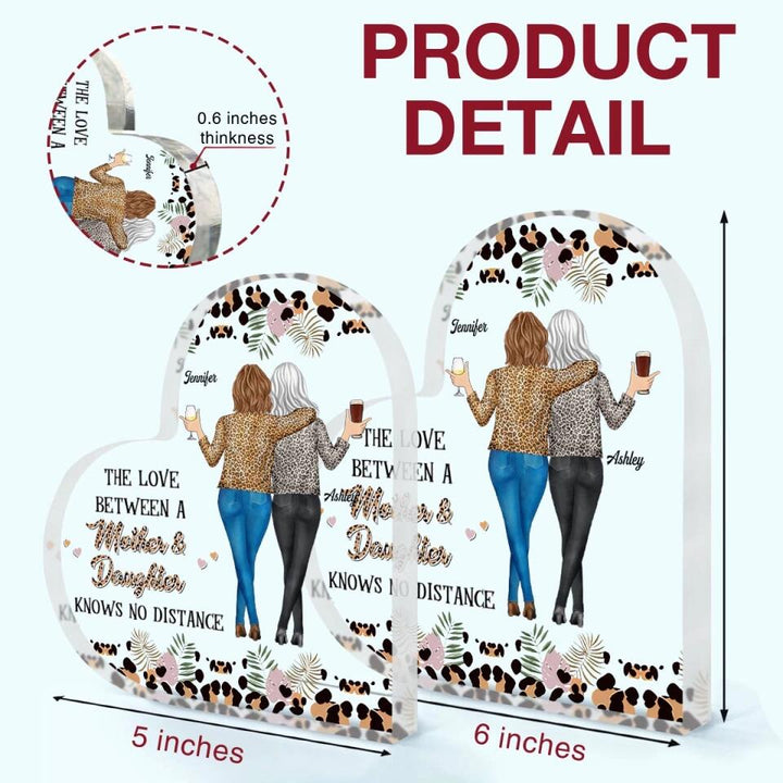 Personalized Heart-shaped Acrylic Plaque - Gift For Mom - Mom I Love You ARND018