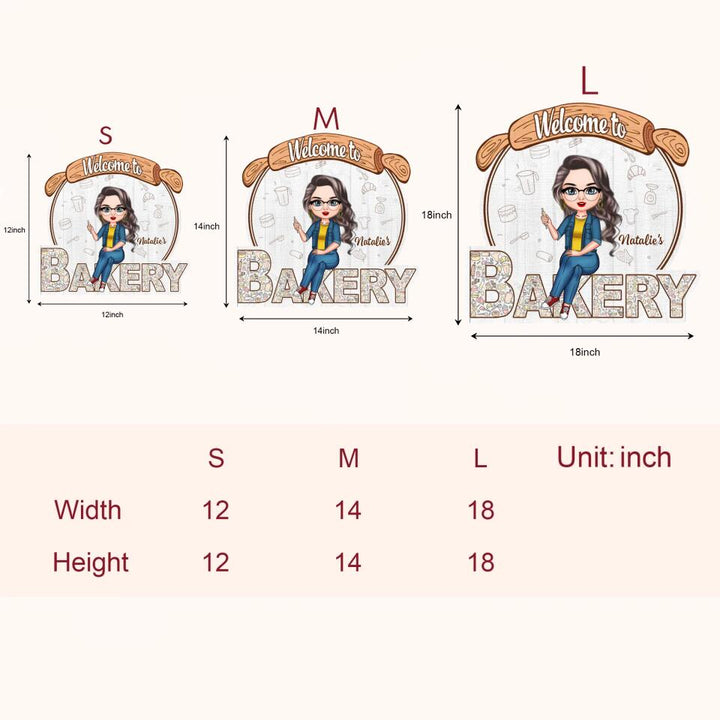 Personalized Door Sign - Gift For Baking Lover - Welcome To My Bakery ARND018