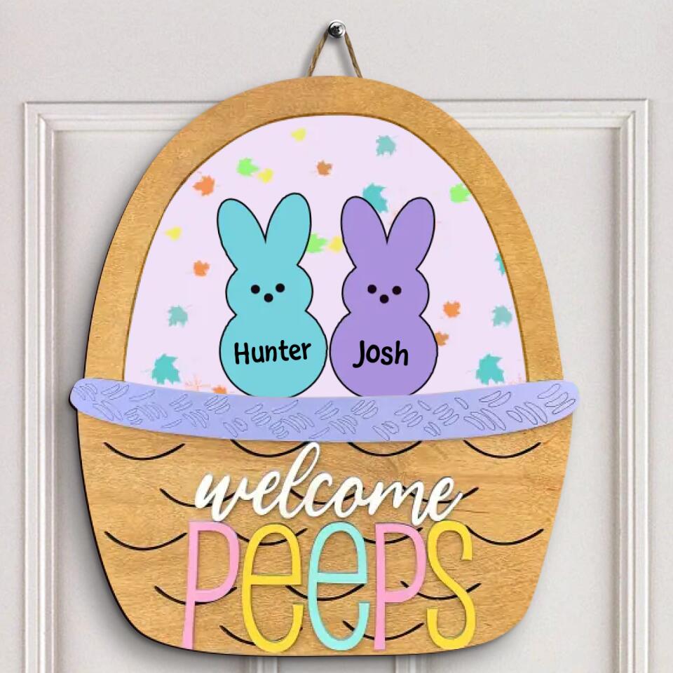 Welcome To Our Home Easter - Personalized Door Sign - Easter Gift For Family Member