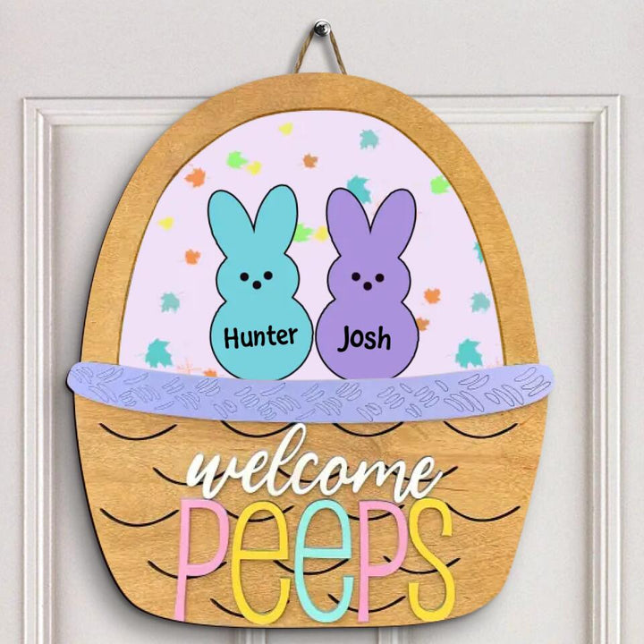 Welcome To Our Home Easter - Personalized Door Sign - Easter Gift For Family Member