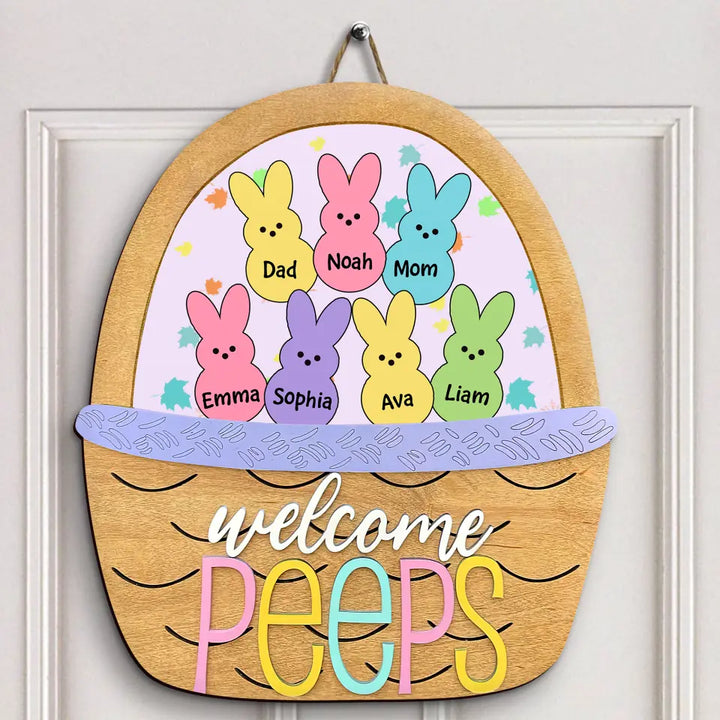 Welcome To Our Home Easter - Personalized Door Sign - Easter Gift For Family Member