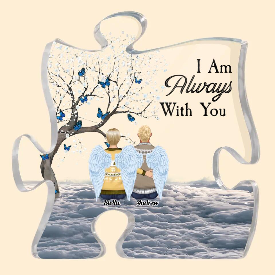 Personalized Puzzle Acrylic Plaque - Gift For Family - A Piece Of My Heart Is In Heaven ARND037