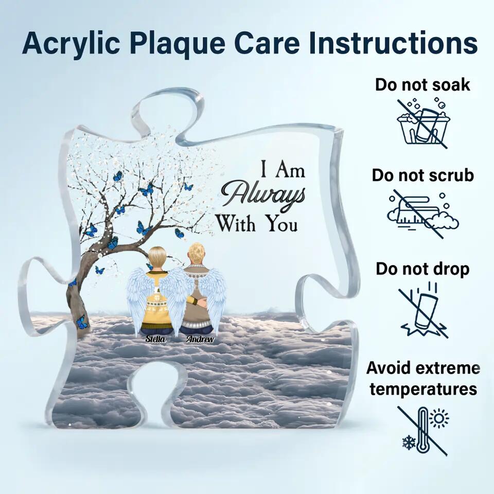 Personalized Puzzle Acrylic Plaque - Gift For Family - A Piece Of My Heart Is In Heaven ARND037