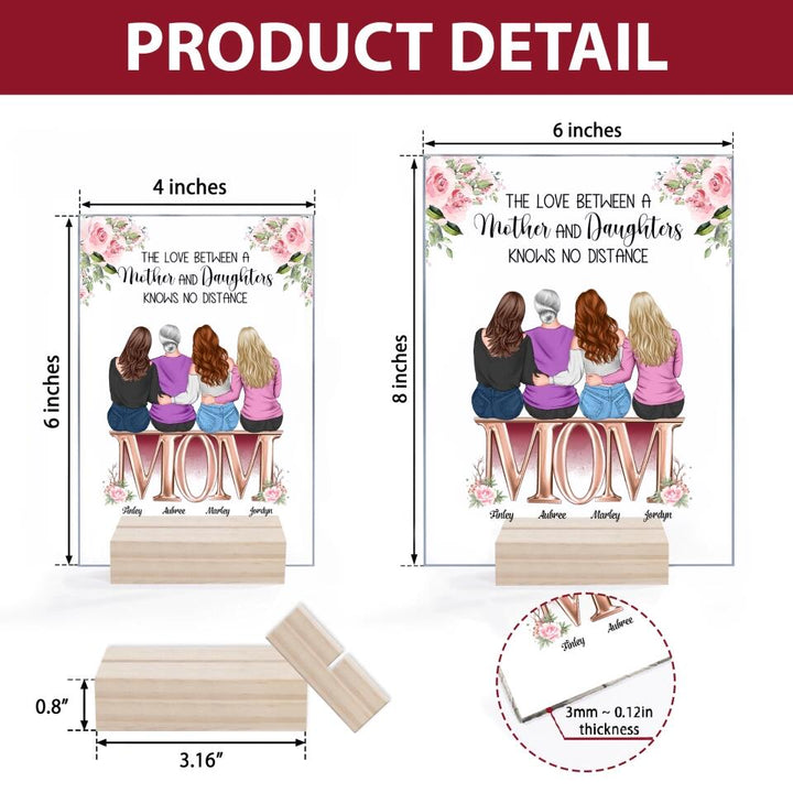 Personalized Acrylic Plaque - Gift For Mom - Mother & Daughter From The Start Best Friends Forever From The Heart