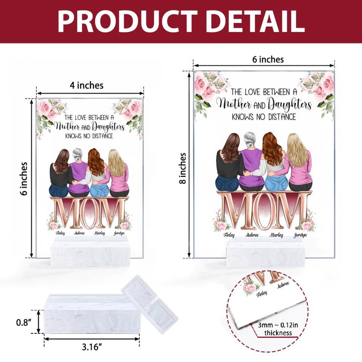 Personalized Acrylic Plaque - Gift For Mom - Mother & Daughter From The Start Best Friends Forever From The Heart