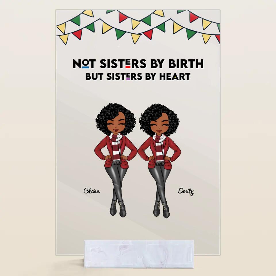 Personalized Acrylic Plaque - Gift For Friend - The Love Between Sistas Is Forever ARND018