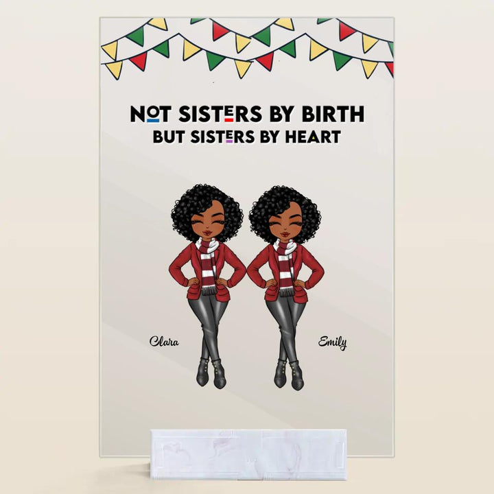 Personalized Acrylic Plaque - Gift For Friend - The Love Between Sistas Is Forever ARND018
