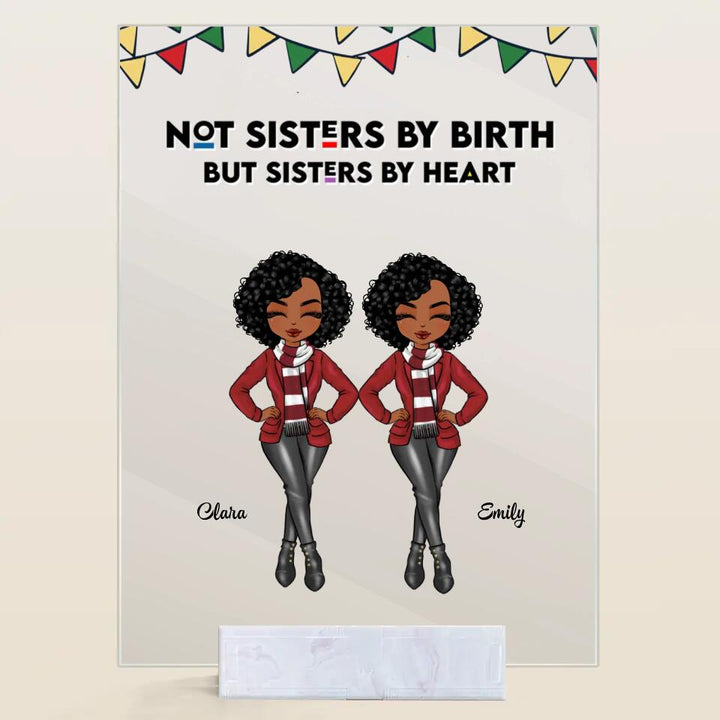 Personalized Acrylic Plaque - Gift For Friend - The Love Between Sistas Is Forever ARND018