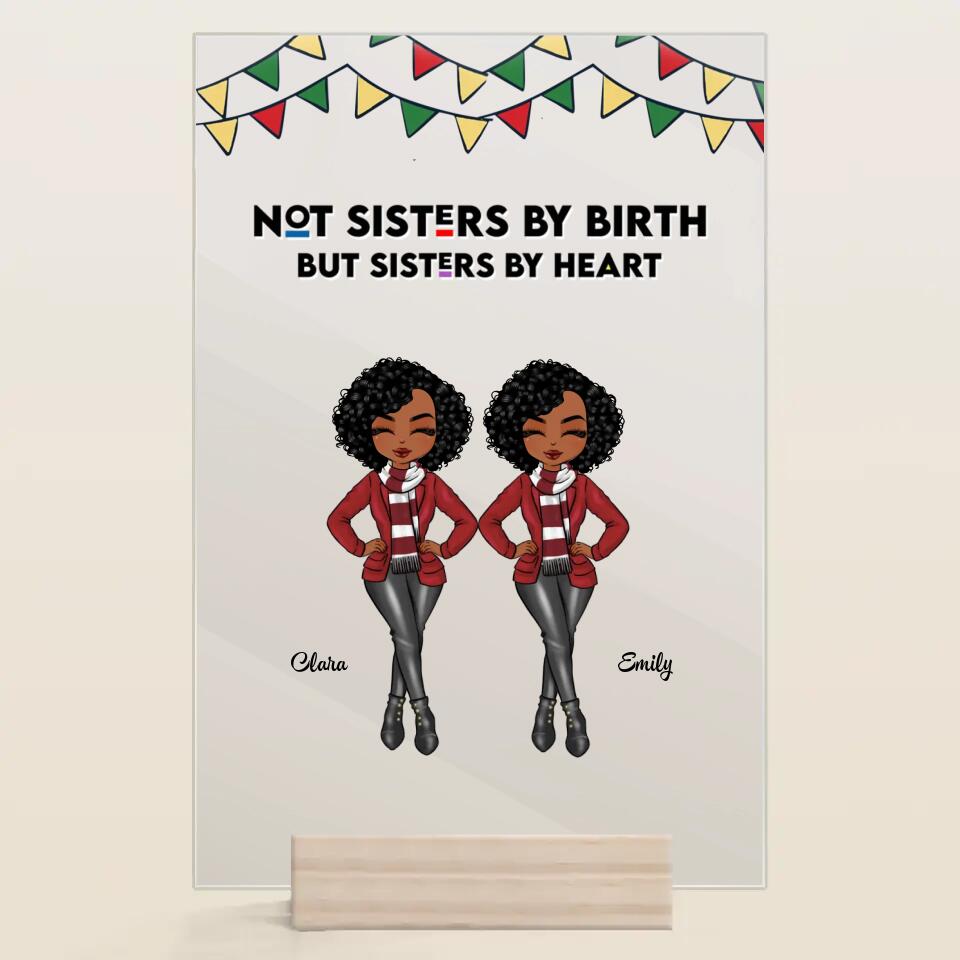 Personalized Acrylic Plaque - Gift For Friend - The Love Between Sistas Is Forever ARND018