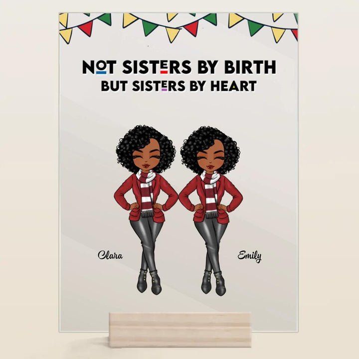 Personalized Acrylic Plaque - Gift For Friend - The Love Between Sistas Is Forever ARND018
