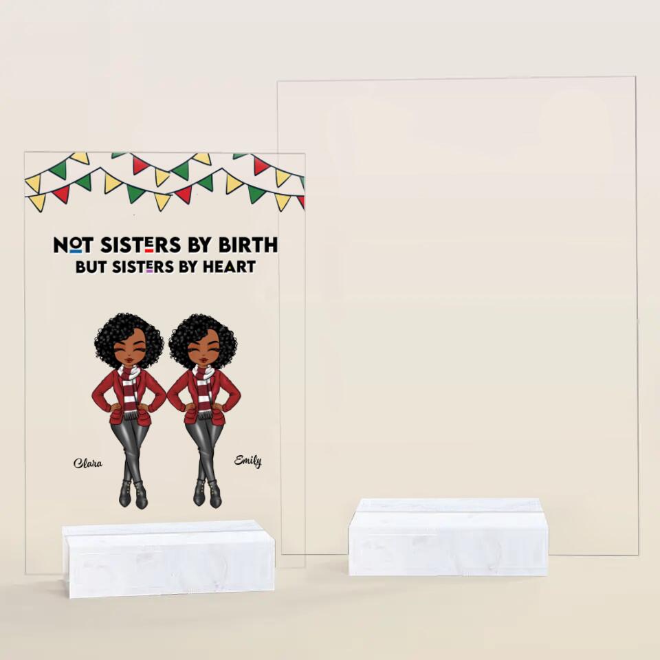 Personalized Acrylic Plaque - Gift For Friend - The Love Between Sistas Is Forever ARND018