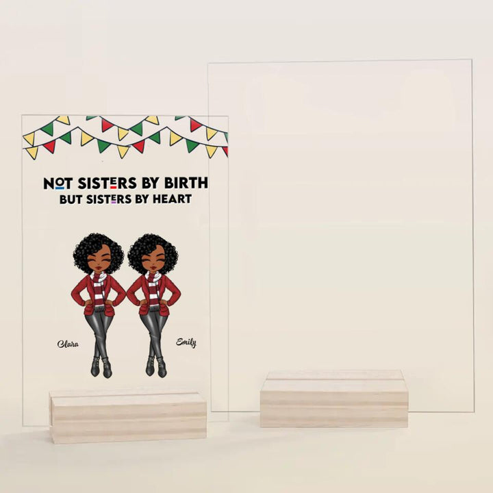 Personalized Acrylic Plaque - Gift For Friend - The Love Between Sistas Is Forever ARND018