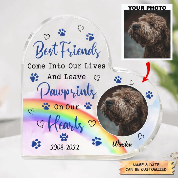 Personalized Heart-shaped Acrylic Plaque - Gift For Dog Lover - If Love Alone Could Have Kept You Here You Would Live Forever ARND037