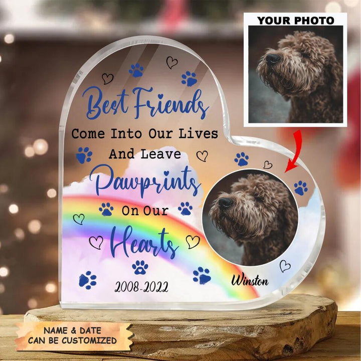 Personalized Heart-shaped Acrylic Plaque - Gift For Dog Lover - If Love Alone Could Have Kept You Here You Would Live Forever ARND037