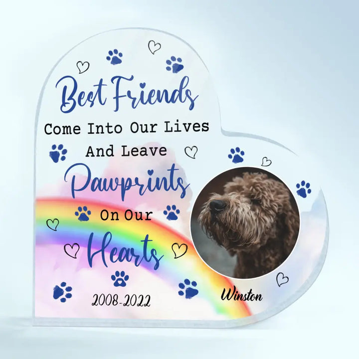Personalized Heart-shaped Acrylic Plaque - Gift For Dog Lover - If Love Alone Could Have Kept You Here You Would Live Forever ARND037