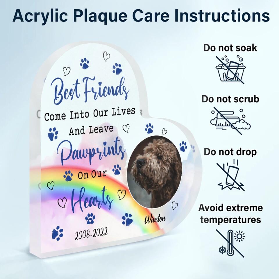 Personalized Heart-shaped Acrylic Plaque - Gift For Dog Lover - If Love Alone Could Have Kept You Here You Would Live Forever ARND037