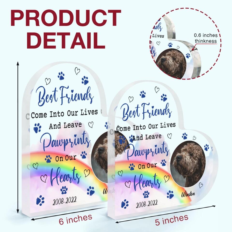 Personalized Heart-shaped Acrylic Plaque - Gift For Dog Lover - If Love Alone Could Have Kept You Here You Would Live Forever ARND037