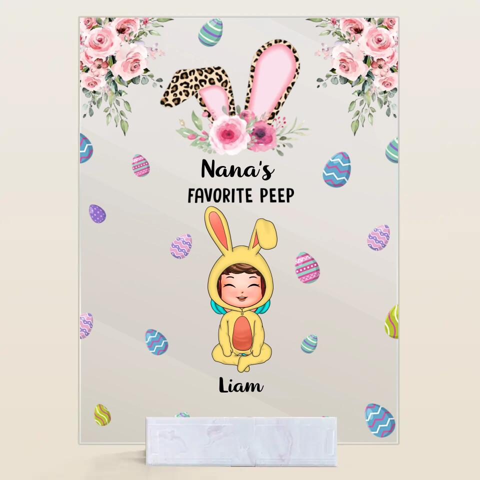 Grandma's Favourite Peeps  - Personalized Acrylic Plaque - Easter Gift For Grandma