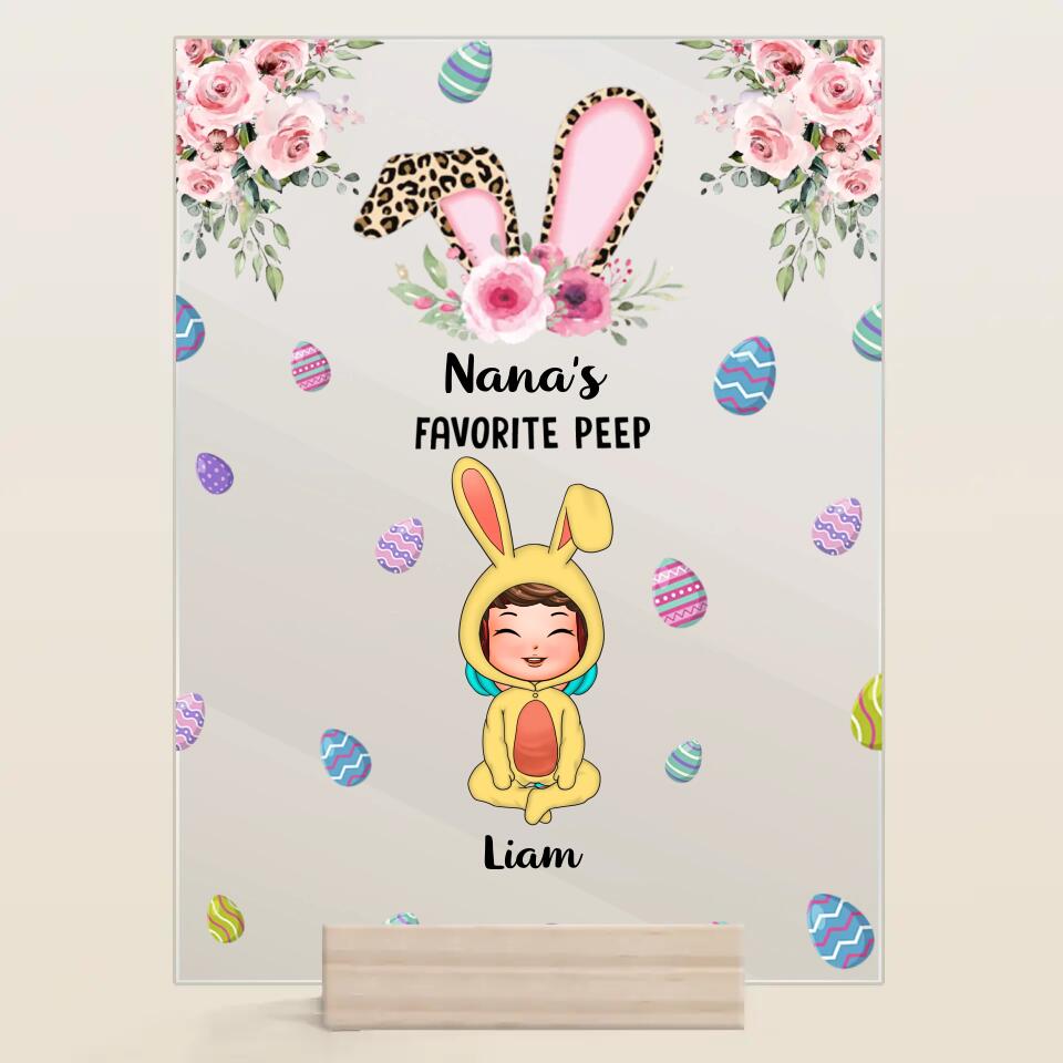Grandma's Favourite Peeps  - Personalized Acrylic Plaque - Easter Gift For Grandma