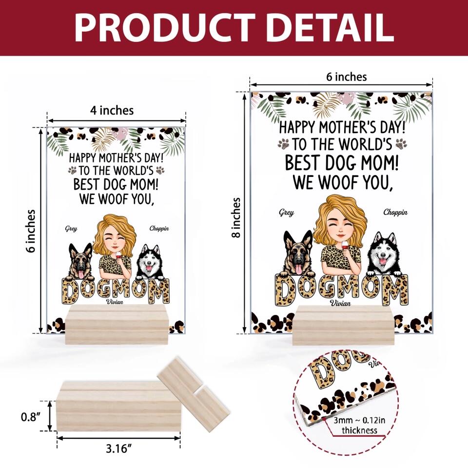 Personalized Acrylic Plaque - Gift For Dog Lover - We Woof You ARND018