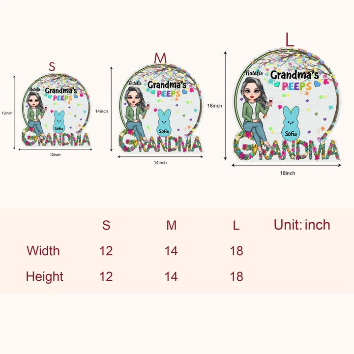 Personalized Door Sign - Gift For Grandma - Grandma's Peeps ARND037