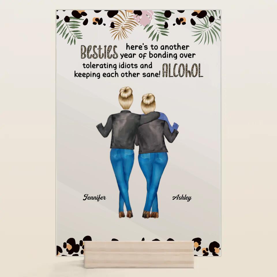 Personalized Acrylic Plaque - Gift For Friend - Here's To Another Year ARND018