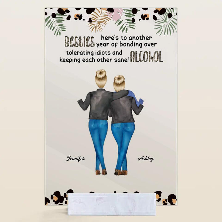 Personalized Acrylic Plaque - Gift For Friend - Here's To Another Year ARND018