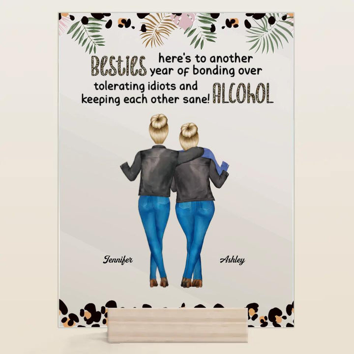 Personalized Acrylic Plaque - Gift For Friend - Here's To Another Year ARND018