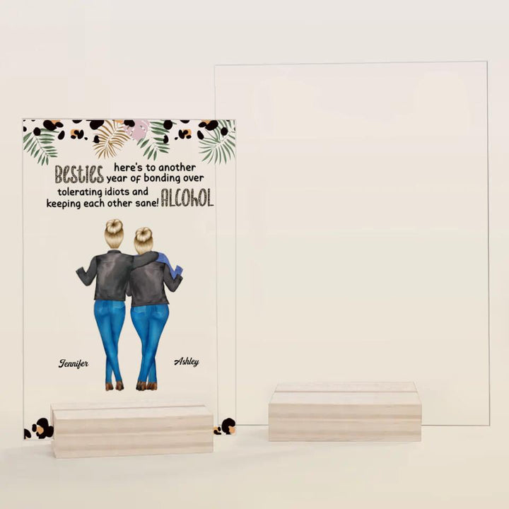 Personalized Acrylic Plaque - Gift For Friend - Here's To Another Year ARND018