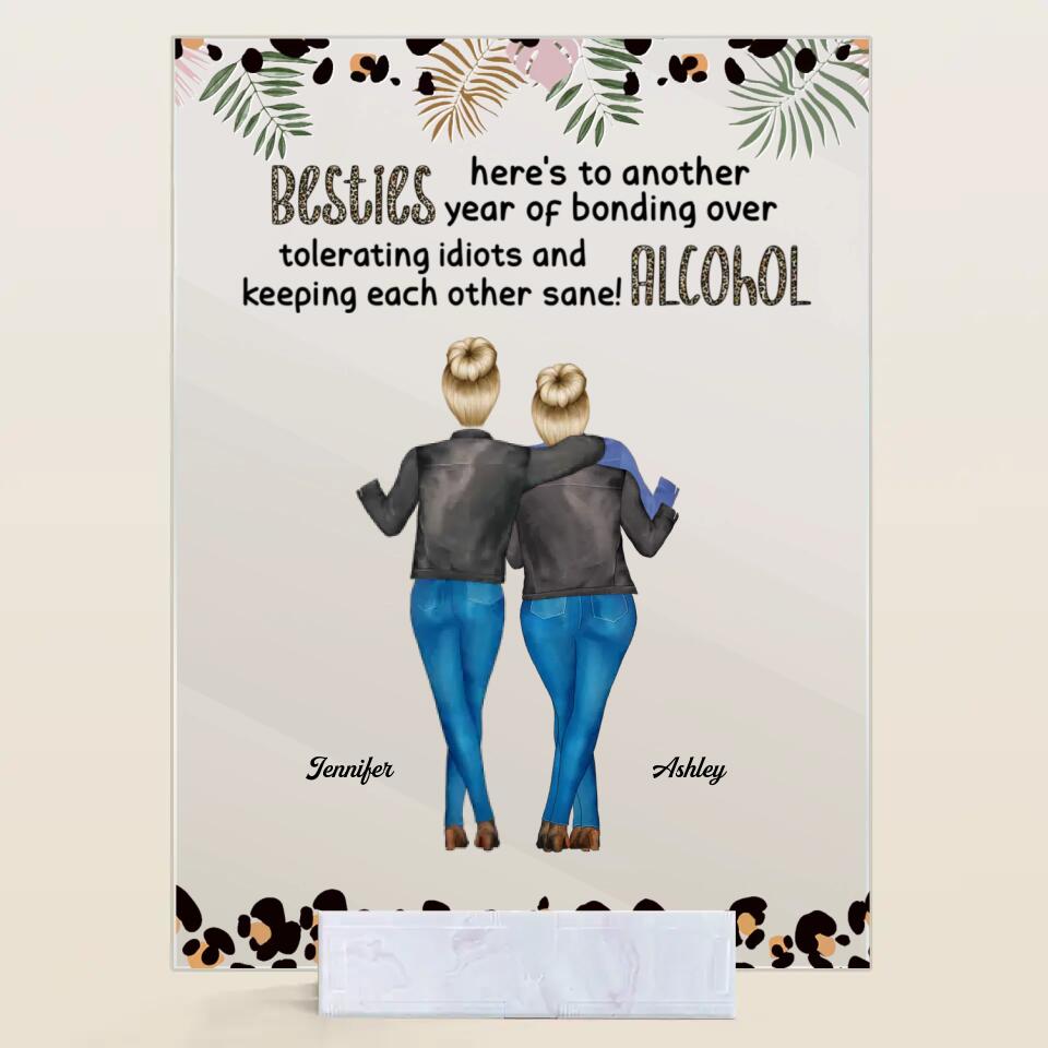 Personalized Acrylic Plaque - Gift For Friend - Here's To Another Year ARND018