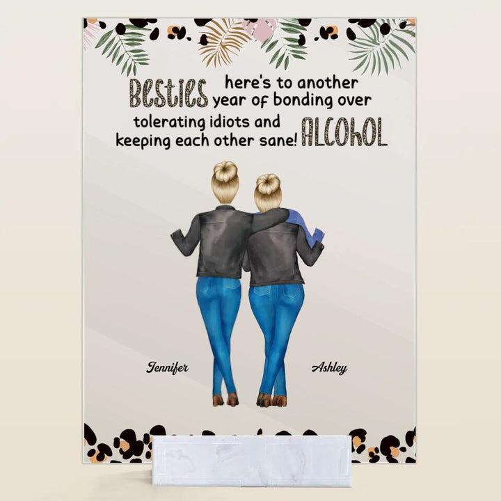 Personalized Acrylic Plaque - Gift For Friend - Here's To Another Year ARND018