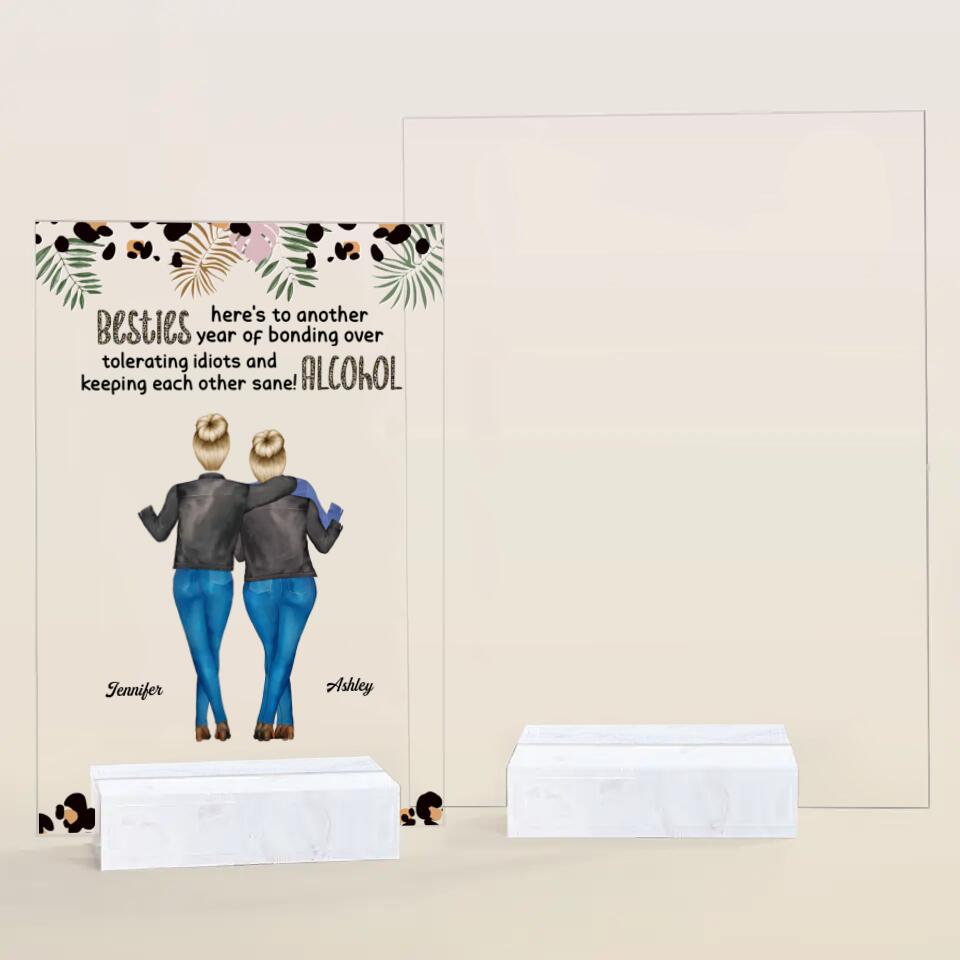 Personalized Acrylic Plaque - Gift For Friend - Here's To Another Year ARND018