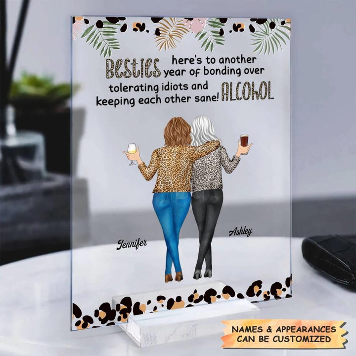 Personalized Acrylic Plaque - Gift For Friend - Here's To Another Year ARND018