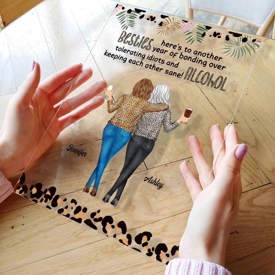 Personalized Acrylic Plaque - Gift For Friend - Here's To Another Year ARND018