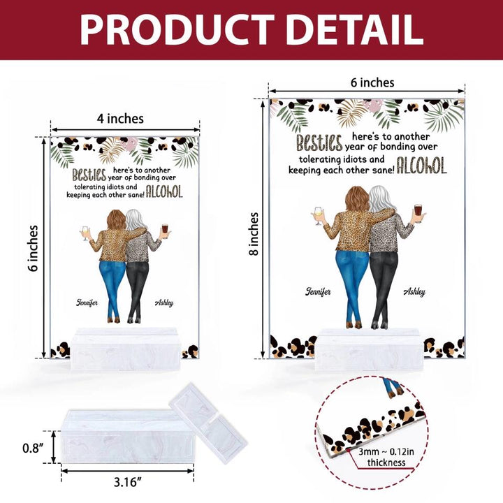 Personalized Acrylic Plaque - Gift For Friend - Here's To Another Year ARND018