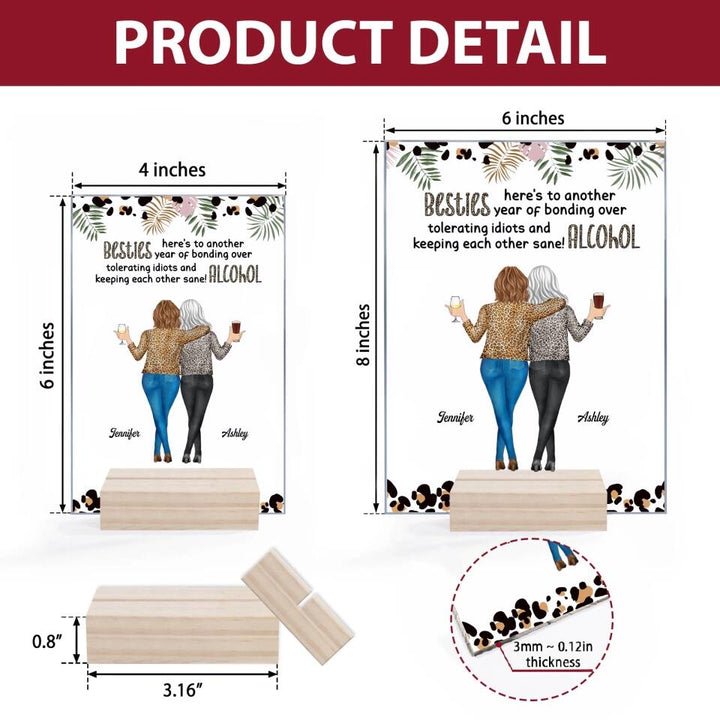 Personalized Acrylic Plaque - Gift For Friend - Here's To Another Year ARND018