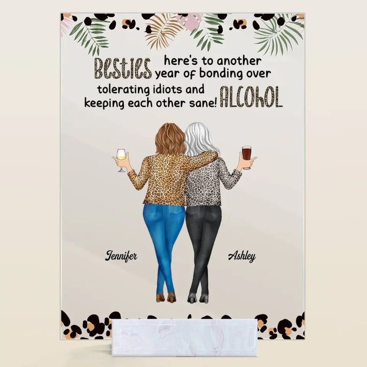 Personalized Acrylic Plaque - Gift For Friend - Here's To Another Year ARND018