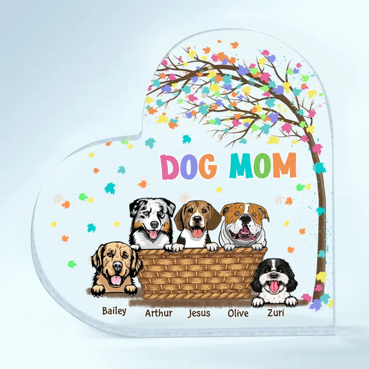Personalized Heart-shaped Acrylic Plaque - Gift For Pet Lover - Dog Mom Cat Mom ARND037