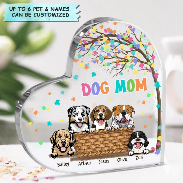 Personalized Heart-shaped Acrylic Plaque - Gift For Pet Lover - Dog Mom Cat Mom ARND037